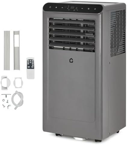 8000BTU Portable Air Conditioners w/Remote/LED Control, Free Stand Cooling Portable AC Unit for Room up to 350 sq. ft, 3-in-1 AC (Cool, Fan, Dehumidifier), 24Hrs Timer,Quiet Sleep Mode(45dB)