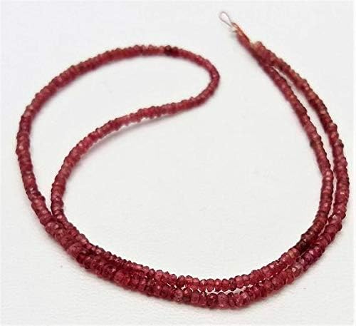 1 strand good red spinel faceted beads,spinel beads, 1.5 mm - 2 mm approx,14 inch strand [e0848] red spinel
