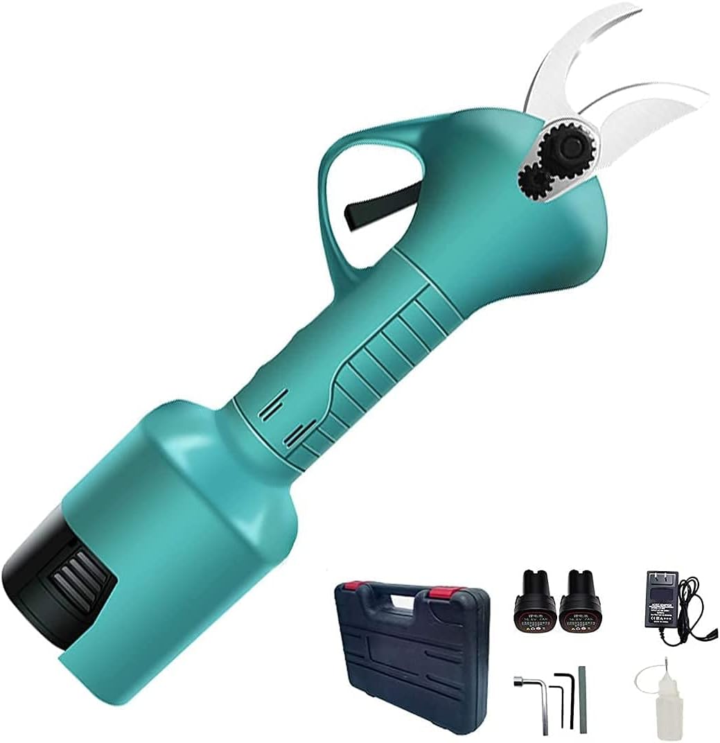 Garden Electric Pruning Shears, Trim Diameter 1in, 16.8V Cordless Pruning Shears with 2 2ah Batteries for Gardens, Orchards, Orchards, Blade