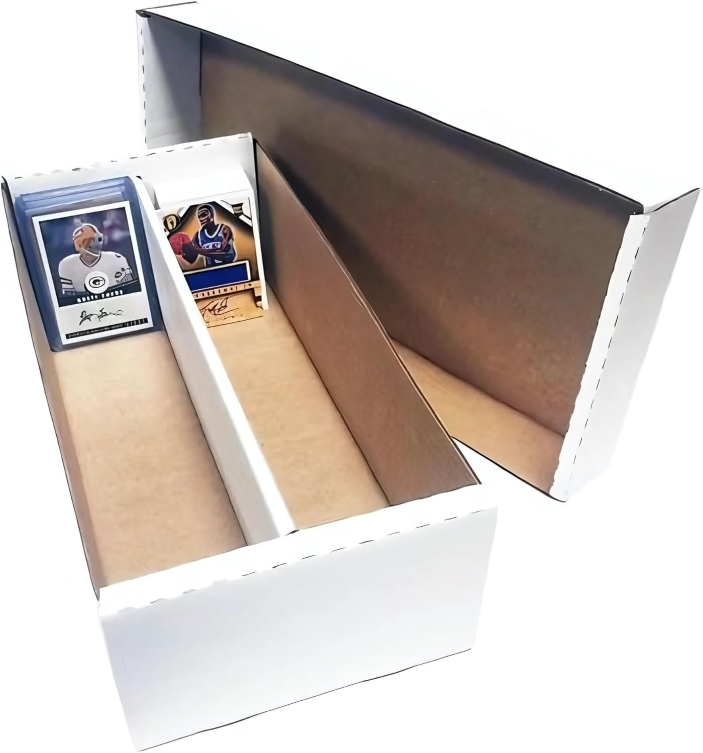 Max Protection Shoe Box Card Storage - Durable 2 Row Toploader Card Storage Box - Made in USA with Premium Cardboard - Trading Card Organizer - Holds Toploaders for Safe Collection (25 Boxes)