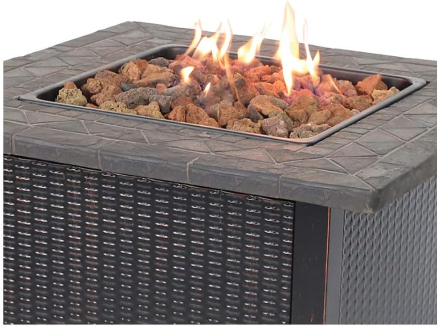 Endless Summer 30-in W 50000-BTU Brown Tabletop Steel Propane Gas Fire Table