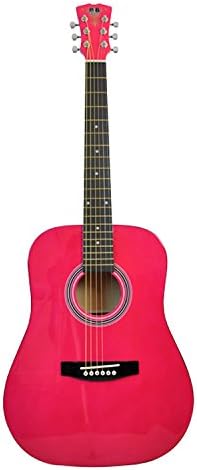 R&B 3/4th Sized Dreadnought Acoustic Guitar; Pink