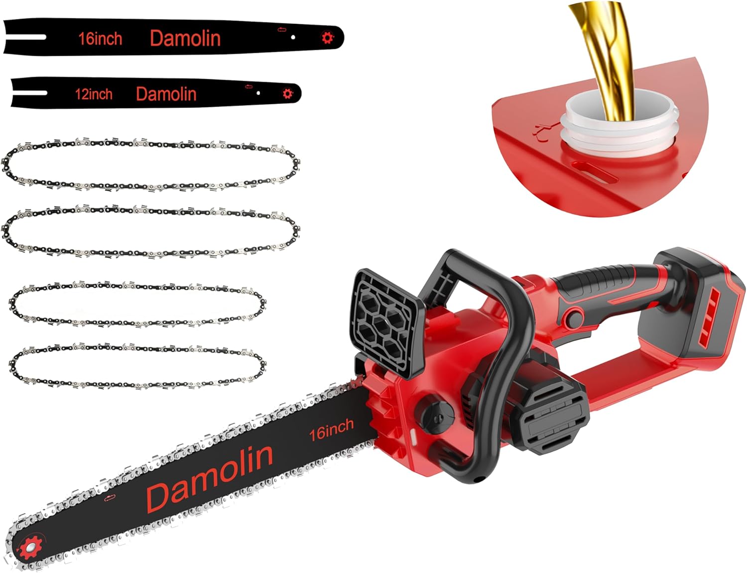 Brushless Electric Chainsaw Cordless Compatible with Milwaukee M18 Battery, 12