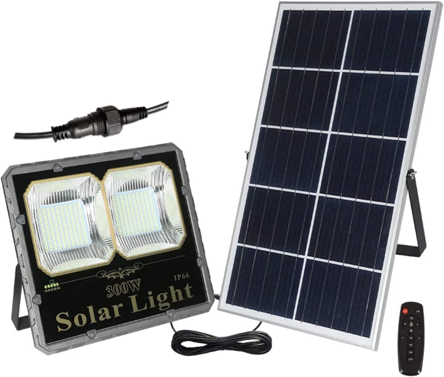 Courtyard Light Solar Lights Outdoor Garden Led Solar Flood Outdoor Street Lights 50W~300W - Dusk to Dawn Pole Light with Remote and Light Control Ip65 Waterproof