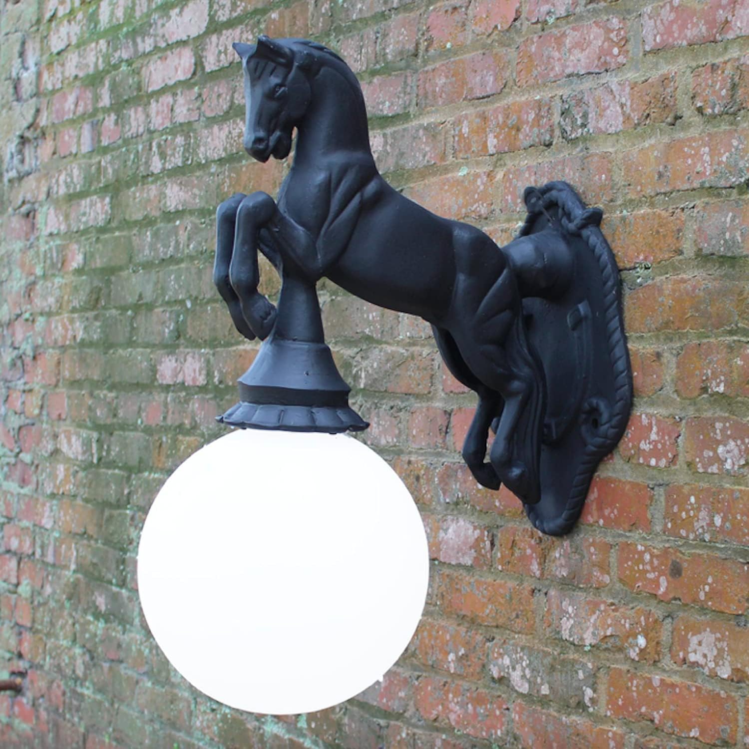 The King's Bay Equestrian Horse Shaped Wall Sconce for Indoor or Outdoor Use