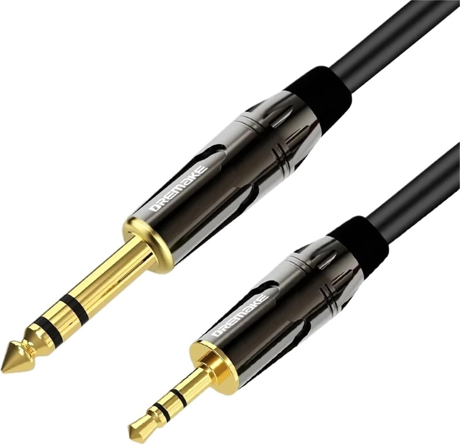 3.5 To 6.35 Stereo Audio Cable 1/8 Inch Male TRS To 1/4 Inch Male TRS Cord for Guitar Piano Amplifier Home Theater(3m)