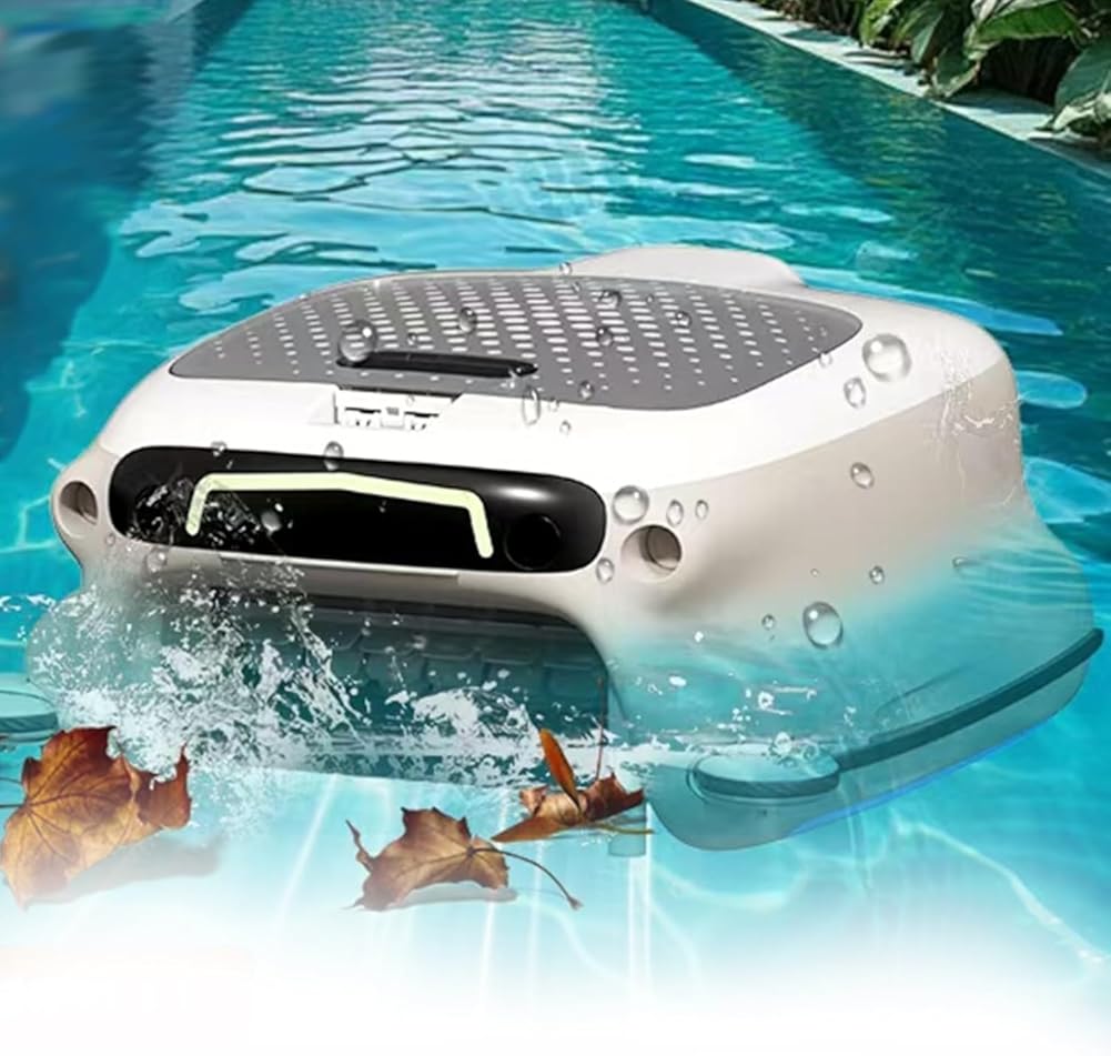 Automatic Pool Vacuum Cleaner,for Pools W/10l Large Capacity & Anti-Stuck Foam,3-Speed Modes,10-Hour Continuous Cleaning & 2000sq.ft