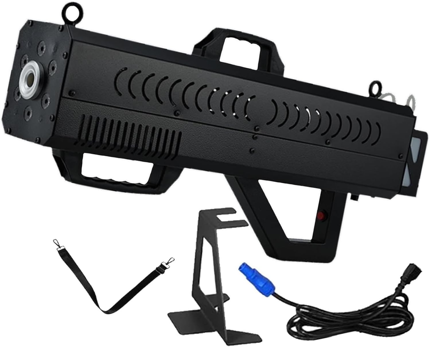 Portable Fog Machine,1500w Handheld Smoke Machine with Strap/Stand, Long Range Fogger Haze Maker for Indoor Outdoor Halloween Party Cosplay,High Output Smoke Machine Black