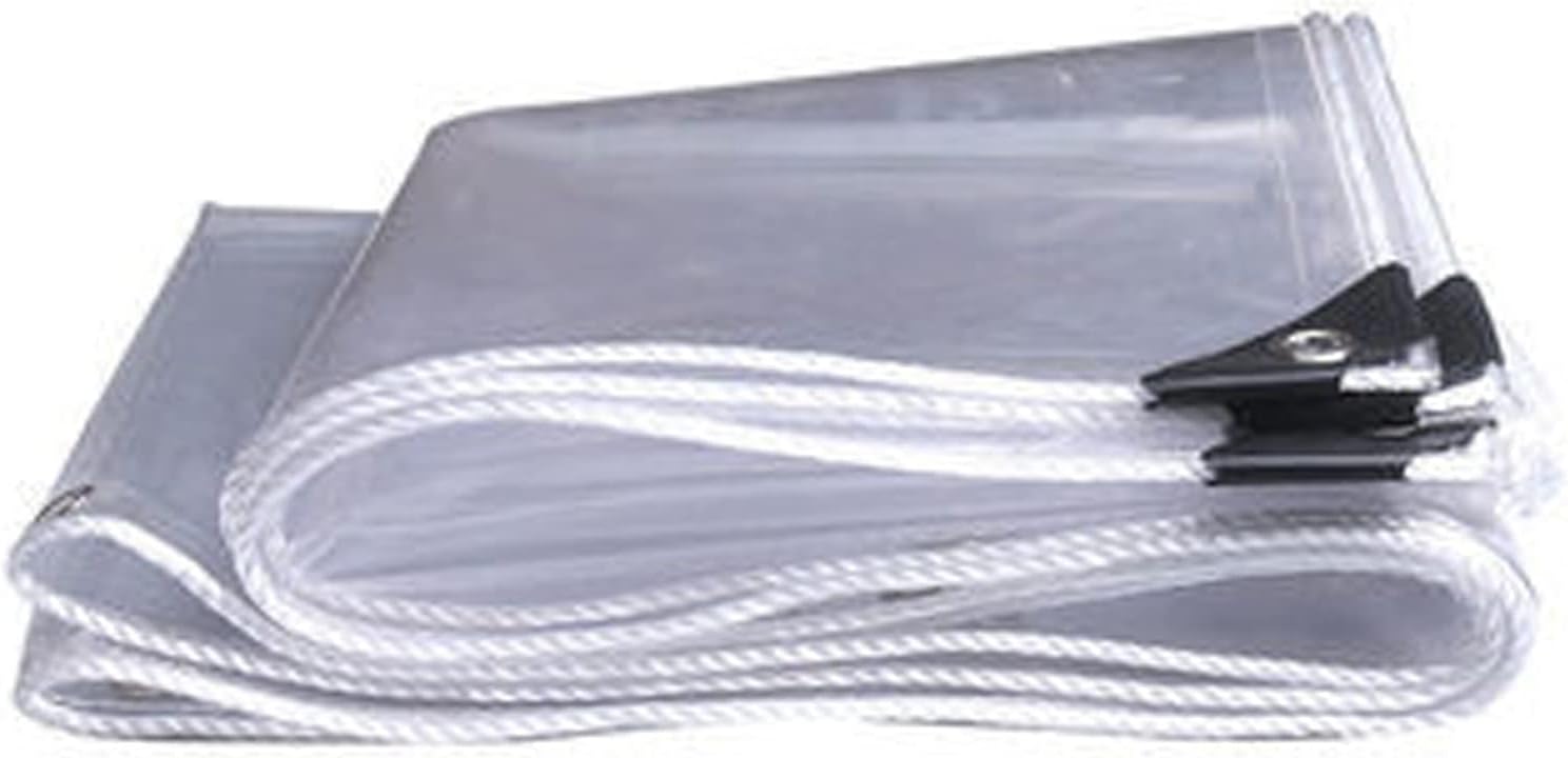 Greenhouse Clear Tarpaulin Waterproof PVC Side Panels Windproof Anti-Aging Insulation Plastic Side Curtain for Patio Garden Gazebos (Color : Clear, Size : 3x6m)