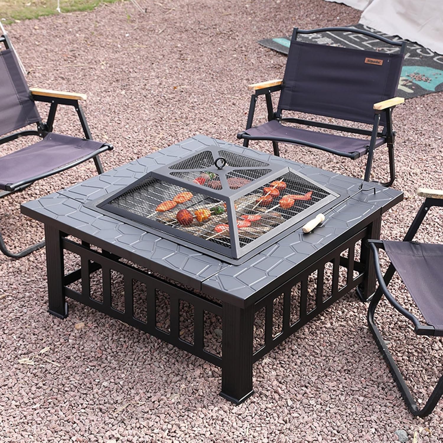 Outdoor Fireplaces Fire Pits Outdoor Heaters Barbecue Grill Charcoal BBQ Tool Pit Square Courtyard Camping Table Family Gathering Fire Pits
