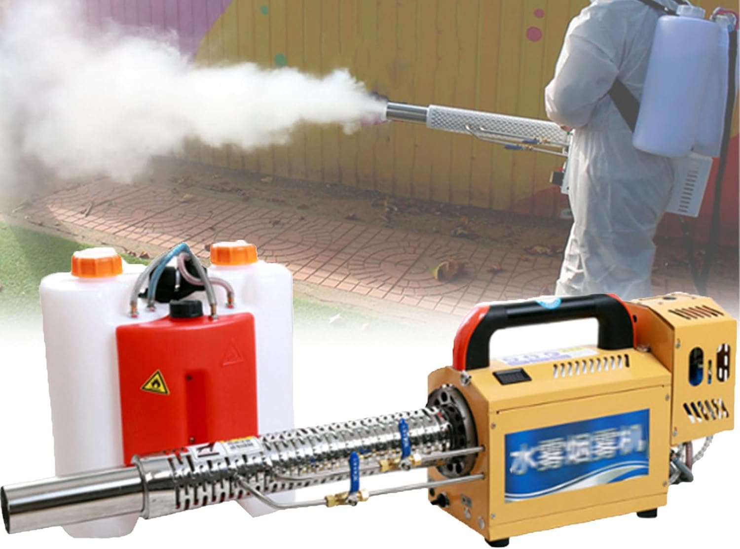 15L Pulse Jet Thermal Fogger, Portable Thermal Fogger Machine, Thermal Fogger Machine, ULV Sprayer Nebulizer, for Indoor and Outdoor Disinfection 350