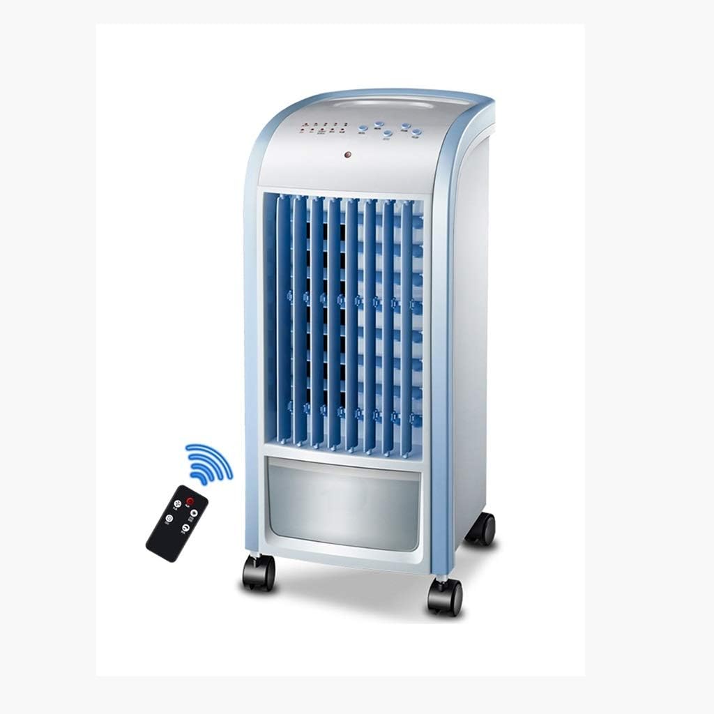Portable Air Conditioner Fan Office Remote Control Bladeless Space Air Coolers,Ultra- Quiet Single Cool For Bedroom Air Conditioning Unit, house Water- Cooled Portable Cold Air Fan Blue