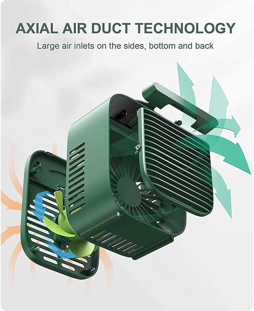 Upgrade Mini Air Conditioner USB Portable Air Conditioner Household Air Cooler Cooling Humidifying Desktop Air Conditioner Fan-White.