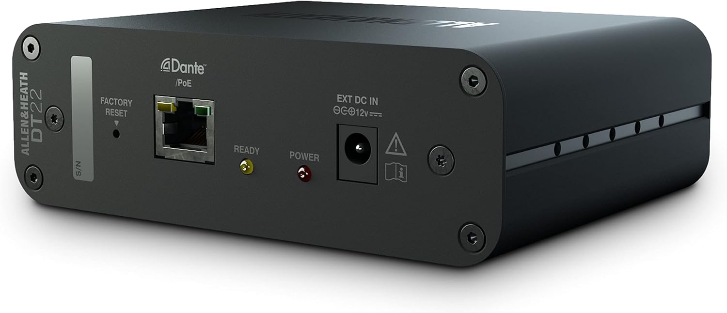 Allen & Heath AH-DT-22-M Dante I/O Interface, 2 In/2 Out, No Power Supply