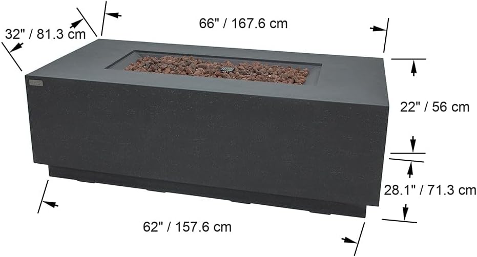 Andes Concrete Fire Pit 66