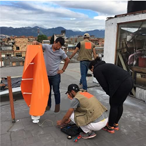 12000W Vertical Wind Turbine Generator for Home Use, No Noise Spiral Design, 12V 24V 48V 220V with MPPT Controller, Efficient 2-Blade Power Solution