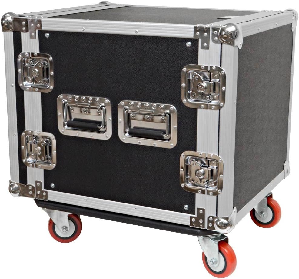 Seismic Audio - 10 SPACE RACK CASE Amp Effect Mixer PA/DJ - Wheel/Casters