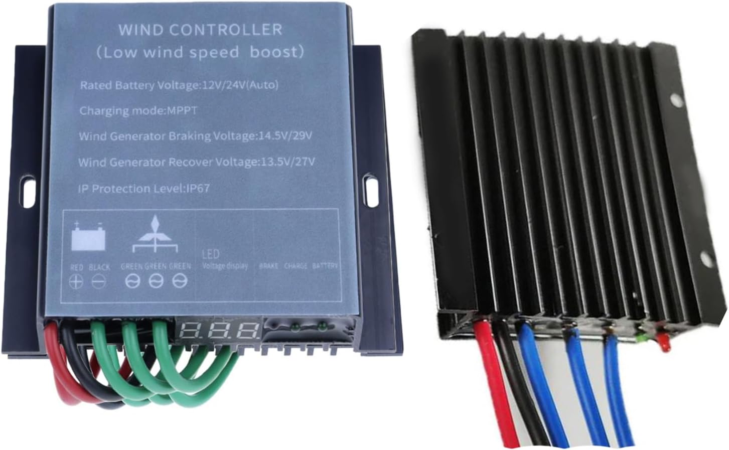 Wind Generator Controller, IP67 Waterproof Low Voltage Regulator,12V-220V with LED Indicator MPPT Control Method, Diode Indication (12000W)