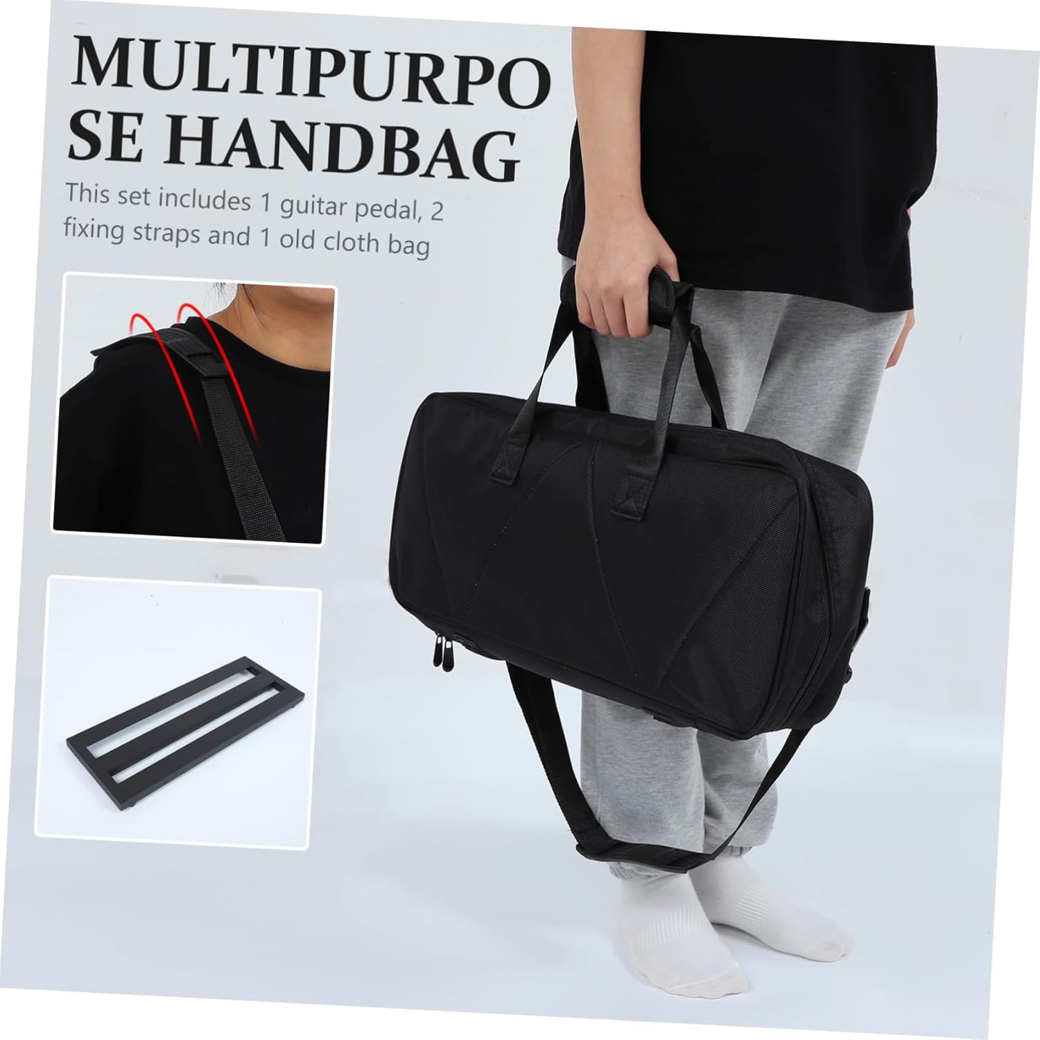 BESPORTBLE Guitar Pedal Board Guitar Pedalboard Effects Pedalboard Pedals Effector Mounting Bracket Board Bag