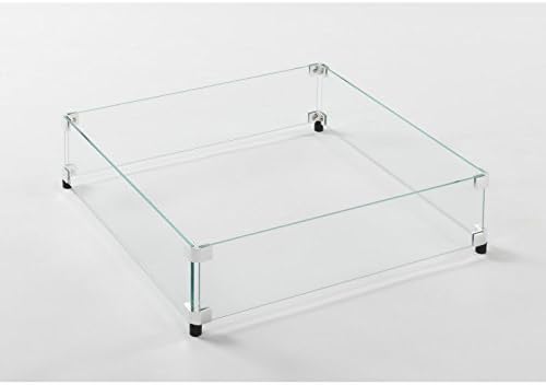 COOKE Custom Glass Fire Pit Windscreen, 3/16