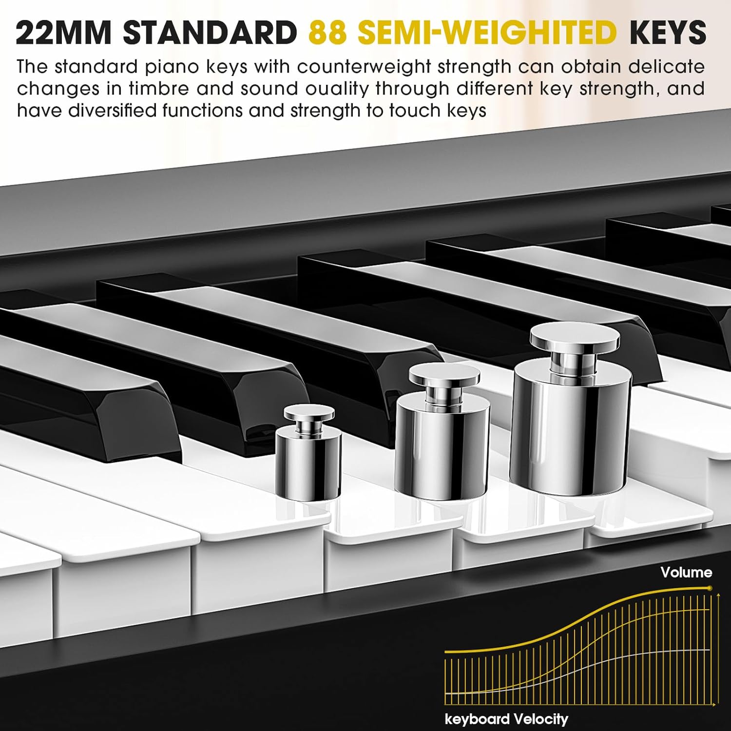 Piano Keyboard 88 Keys - Folding Semi Weighted Keyboards Electric Piano, Full Size Keyboard Portable Digital Piano with Sustain Pedal, Handbag, Bluetooth, USB MIDI for Beginner