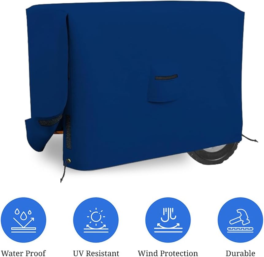 Covers & all Outdoor Generator Cover, 18 Oz Heavy Duty Waterproof UV & Weather Resistant, Universal Portable Equipment Storage Protector with Air Vents & Drawstrings (38