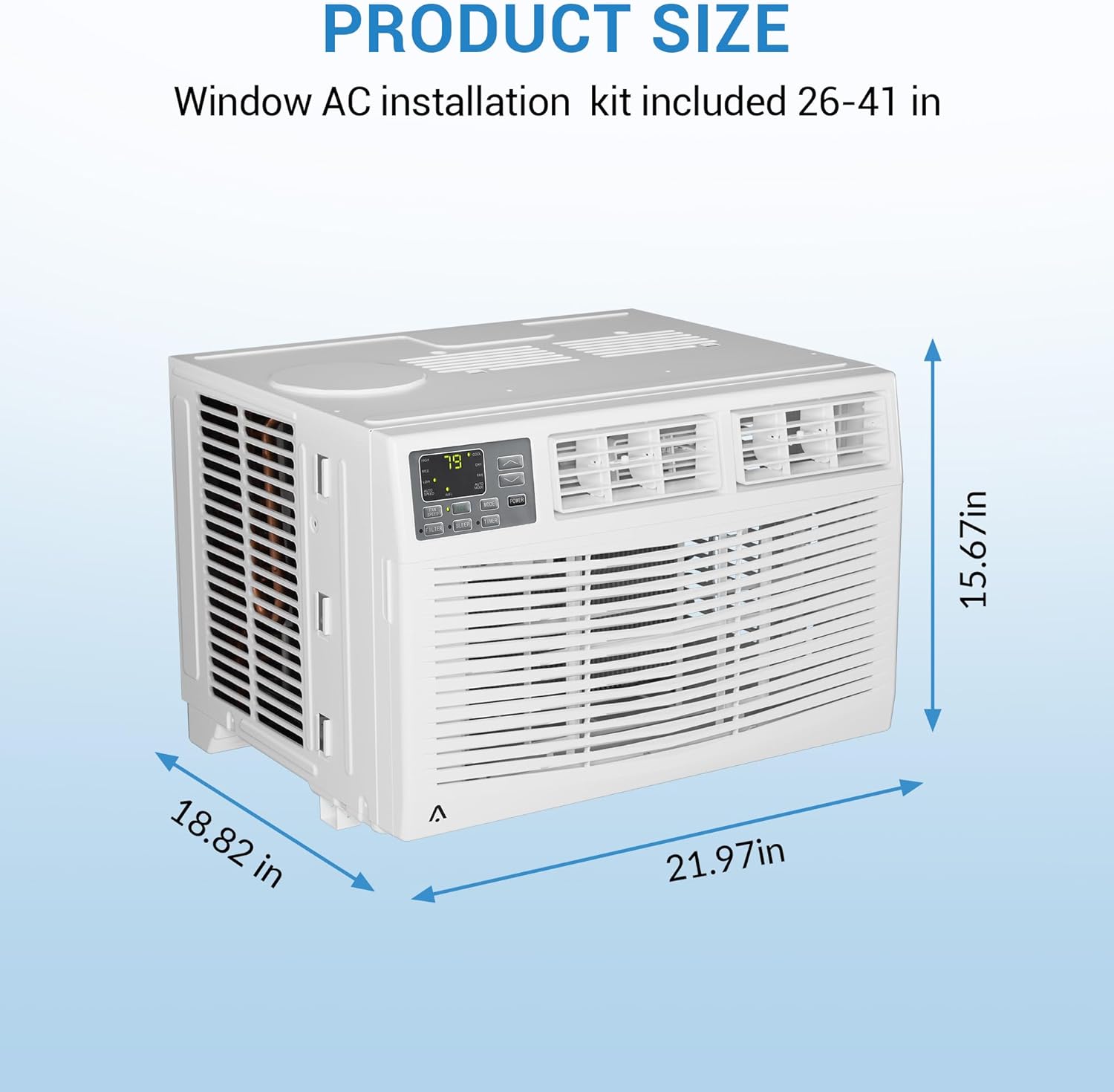Window Air Conditioner with WiFi,8000 BTU Window Air Conditioner,Cools 350 Sq Ft,Ultra-Quiet Operation,3 Fan Speeds & Auto Restart,Effortless Temp Control,Easy Window Mount,White AC Unit for Bedrooms