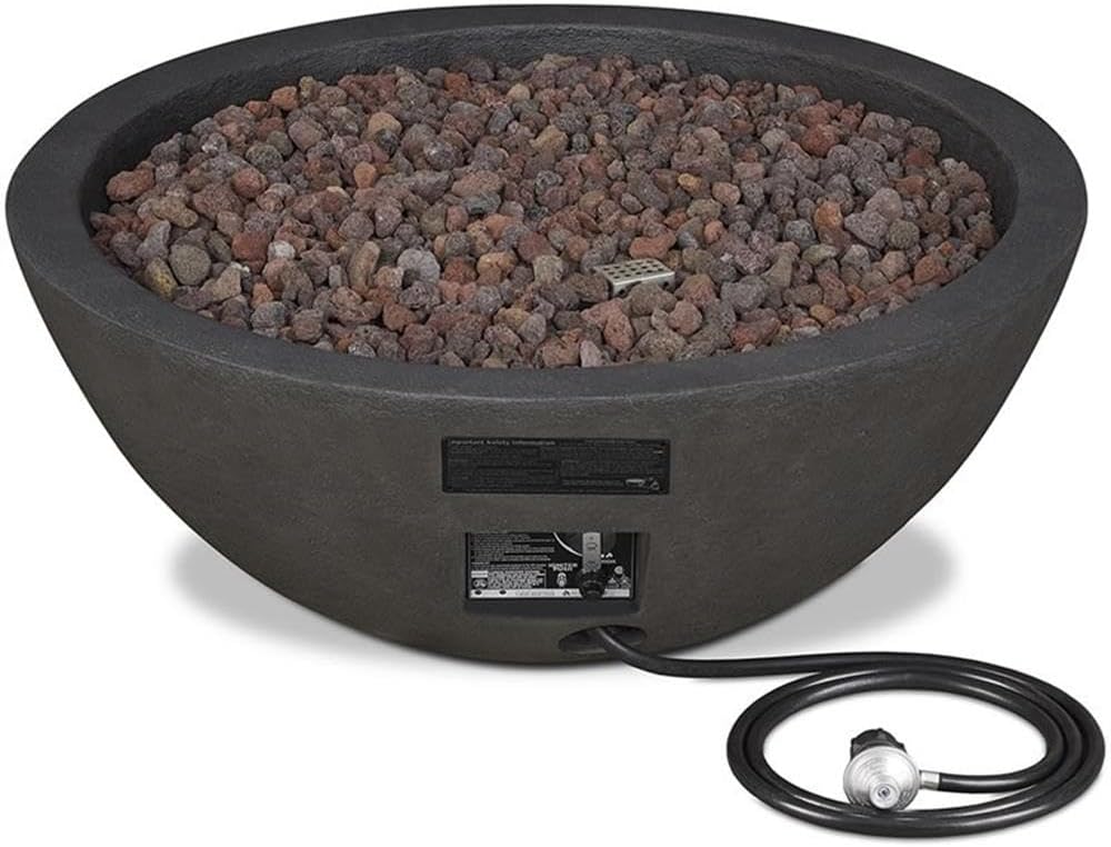Bowery Hill Traditional Propane Fire Pit Bowl in Slate Gray