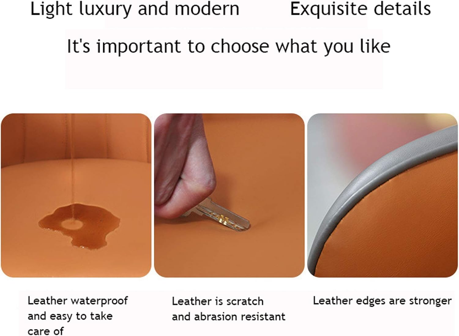 Dining Chair Kitchen Dining Room Furniture Chairs Faux Matte Suede Leather Armrests Backrest Dining Chairs for Office Lounge Kitchen Bedroom (Color : F)