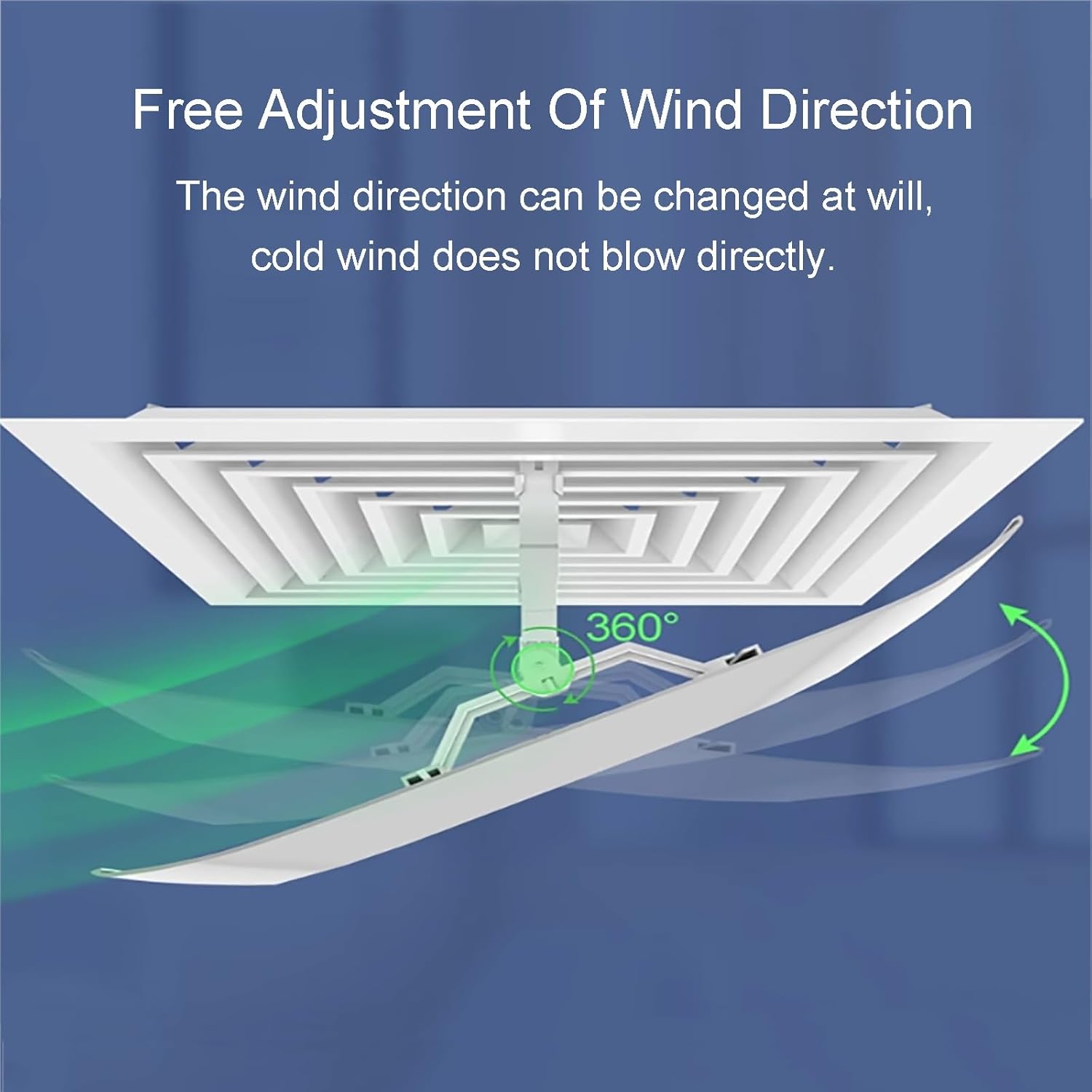 Central Air Conditioning Deflector Air Conditioner Windshield Air Conditioners Baffle Shield Air Conditioning Vent Deflector Ac Vent Deflector Prevent the Air From Blowing Straight,Angle Adjustable