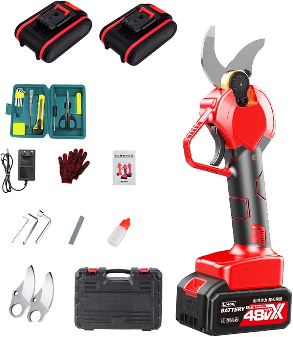 Electric Pruning Shears Scissors, Cordless Pruner Secateurs, Trim Pruner 30mm 1.2