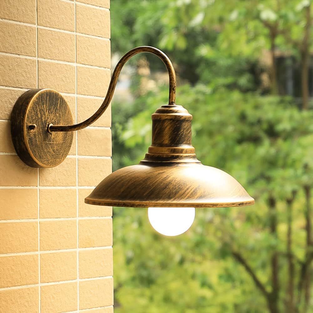 Outdoor IP23 Waterproof Retro Sconces Wall Lighting, Industrial Style Balcony Wall Mounted Lamp, Courtyard Outdoor Wall Lantern Fixture, for E26 Villa Lighting Patio Wall Light