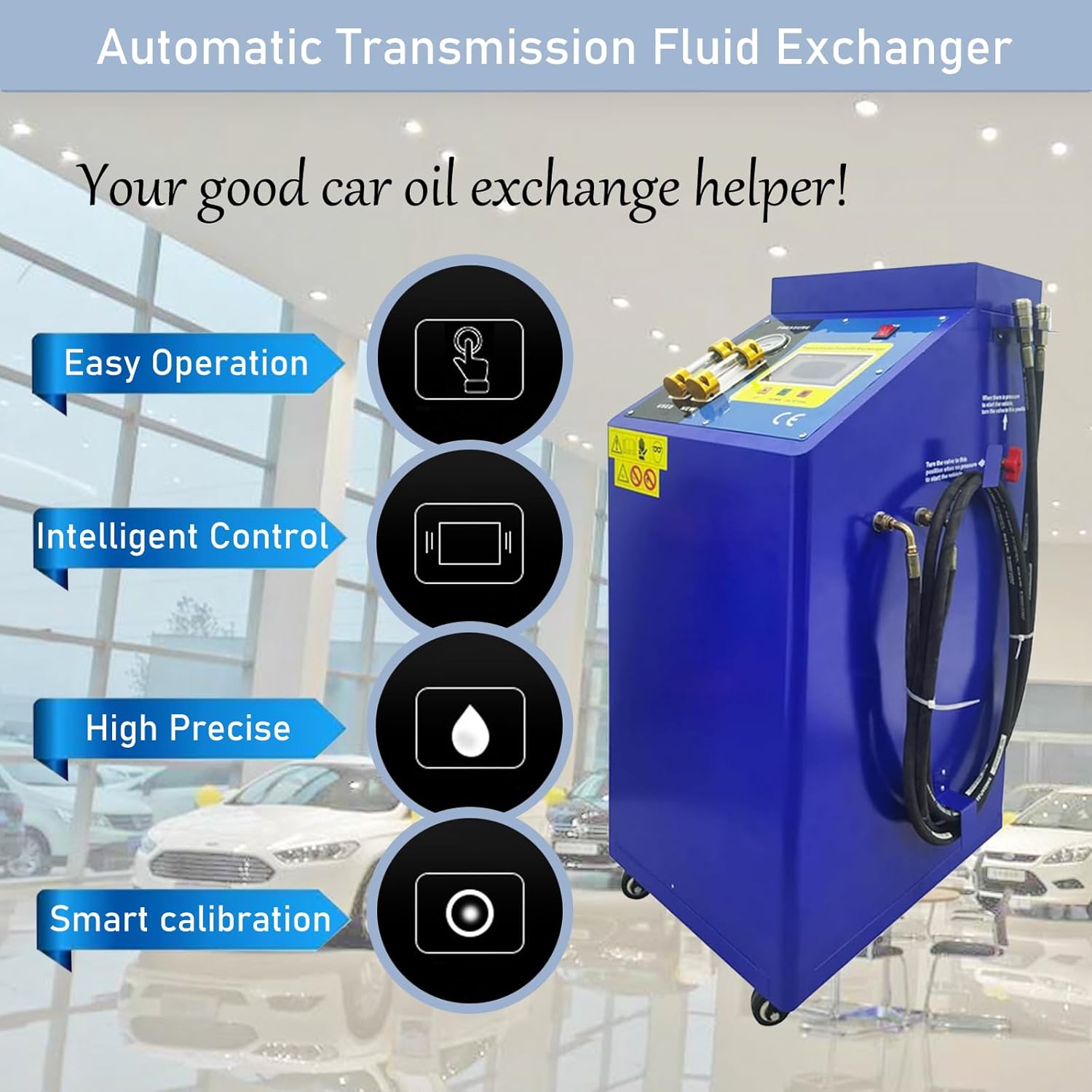 INTSUPERMAI Oil Flush Machine Auto DC12V Oil Changer Flush Cleaning Machine Automatic Transmission Fluid Exchanger Fluid Exchange Machine with Computer Control for Changing Oil