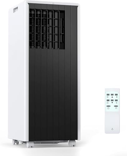8000 BTU Portable Air Conditioner for Room up to 350 Sq.Ft - 3-in-1 AC Unit with Dehumidifier & Fan Mode, Features Quiet Operation, 24H Timer, Sleep Mode, Remote Control & Easy Install Window Kit