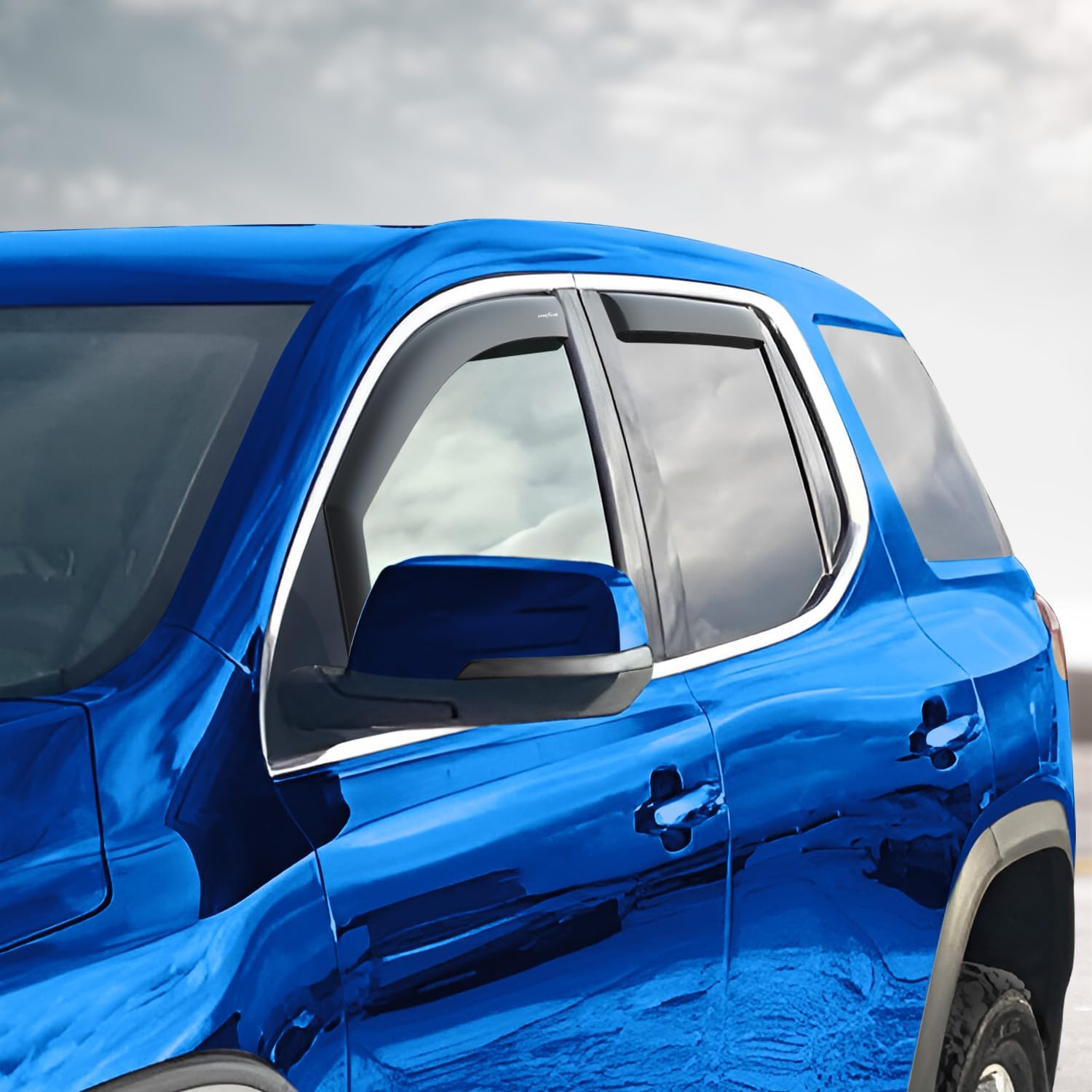Goodyear Shatterproof in-Channel Window Deflectors for GMC Acadia 2017-2023, Rain Guards, Window Visors for Cars, Vent Deflector, Car Accessories, 4 pcs - GY007970
