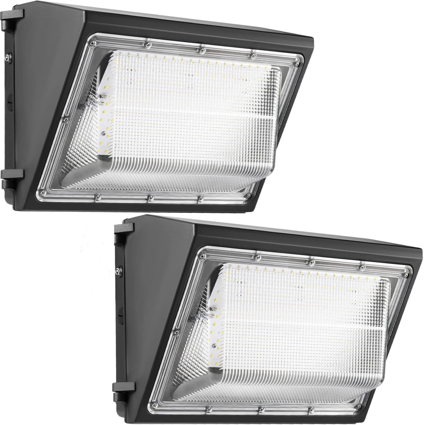 2PACK Dusk to Dawn 100W LED Wall Pack Light Fixture, 13000LM 400-600W HPS/HID Equivalent, 5000K Daylight Commerical/Industrial Outdoor Security Lighting, ETL for Parking Lot,Warehouse,Entrance