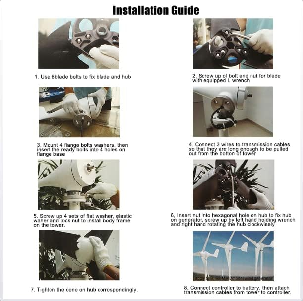5000 W 12 V -220 V Wind Turbine with Nylon Fibre Wind Turbine Generator Home Powerful Windmill Energy Turbine
