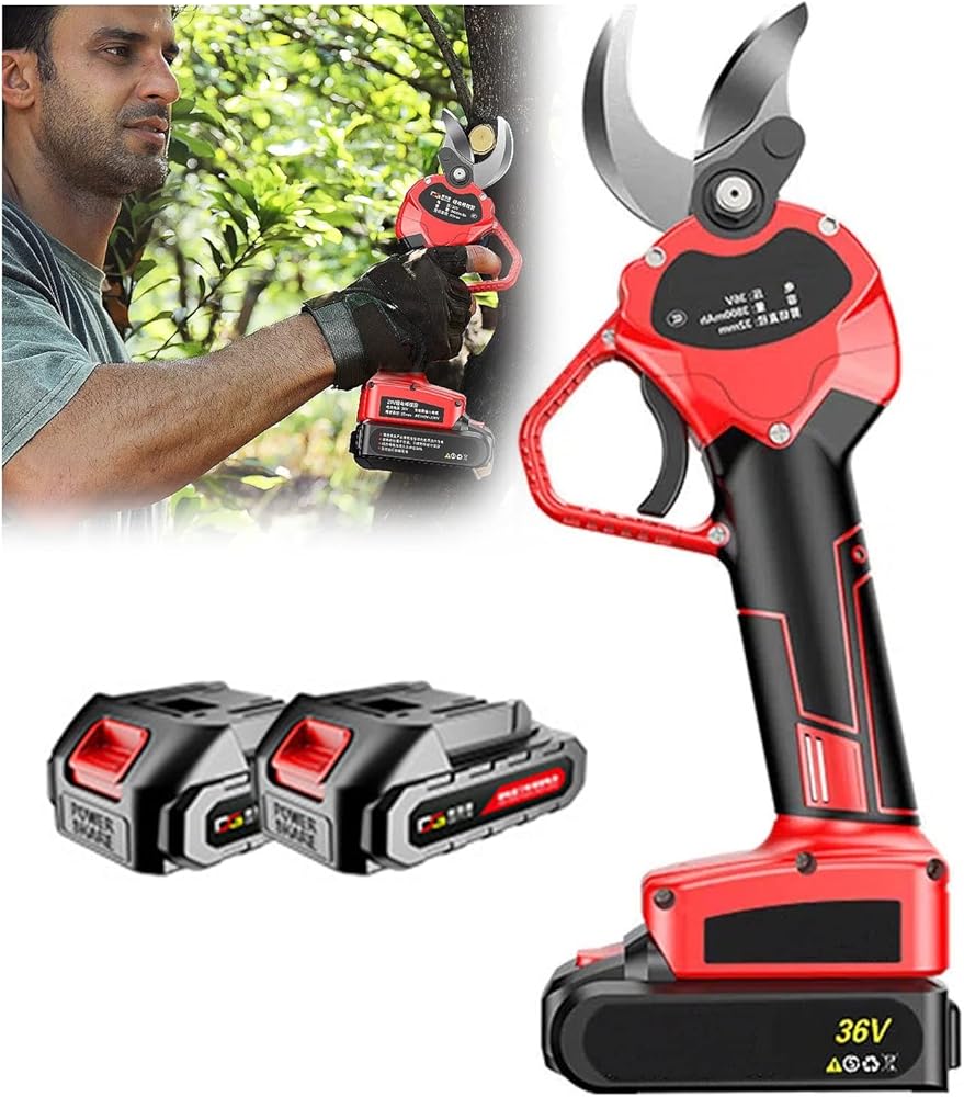 Tree Branch Power Pruner, Cordless Electric Pruning Shears 40mm Cutting Diameter, Portable Electric for Bushes Garden Fruit Tree