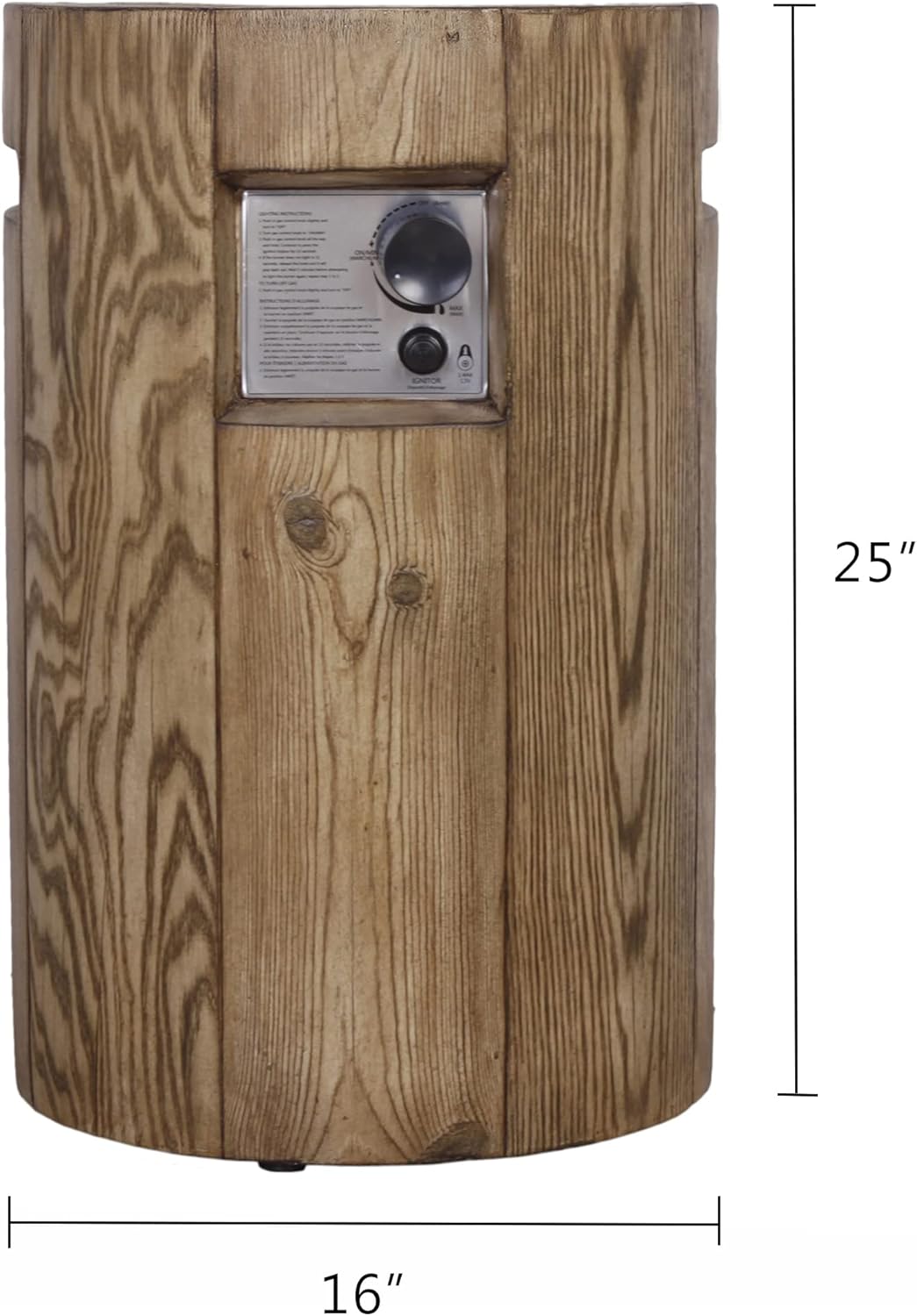 25'' Ore Powder 30,000BTU Adjustable Flame Propane Gas Fire Table with Waterproof Cover