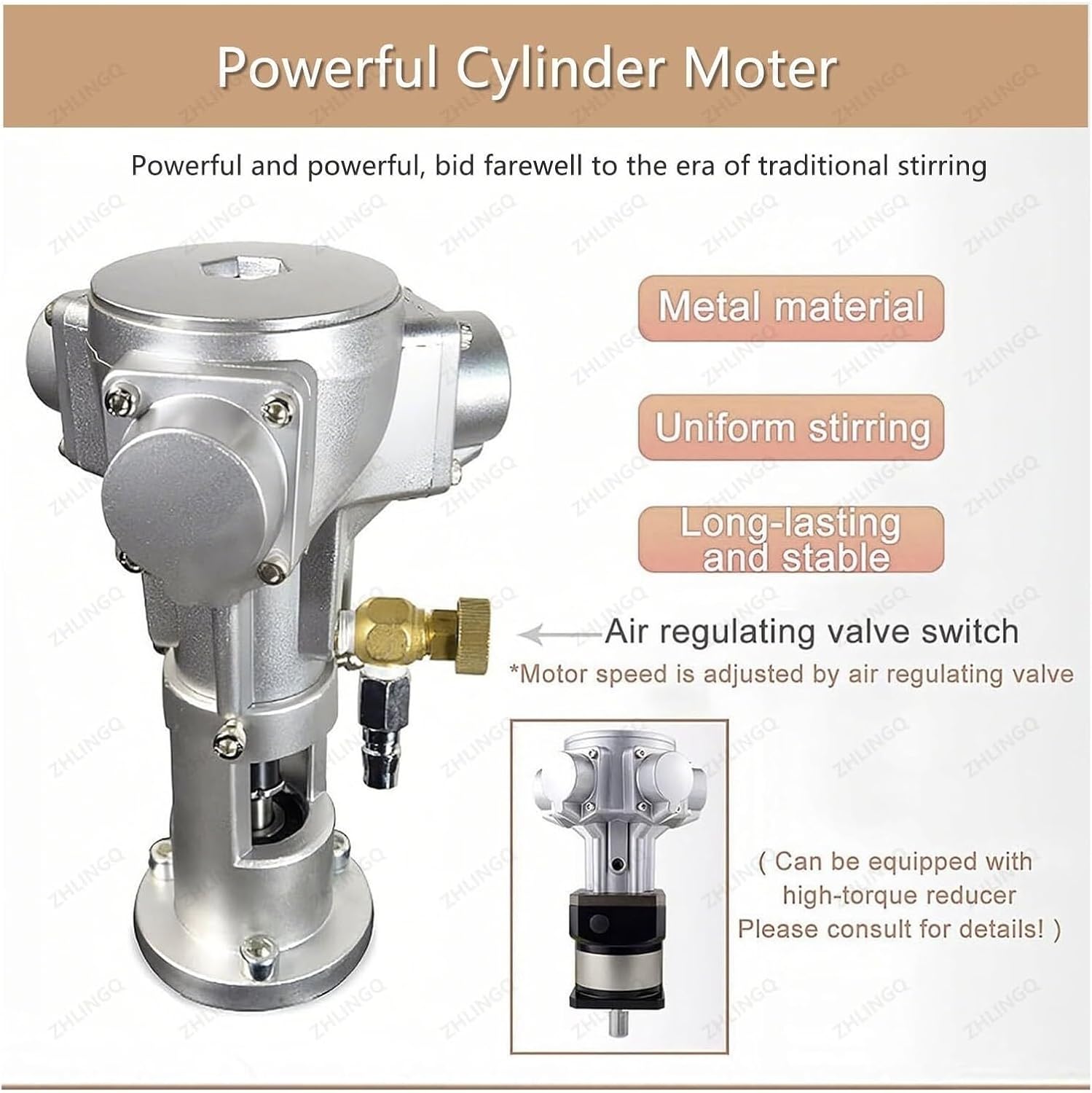 Paint Mixer Machine, Air Agitators, Tank Mixer Machine 1000L 220 Gallon, Ideal Air Agitator with Support Hanger for Ink Dissolver Agitator(Small5Cylinders)