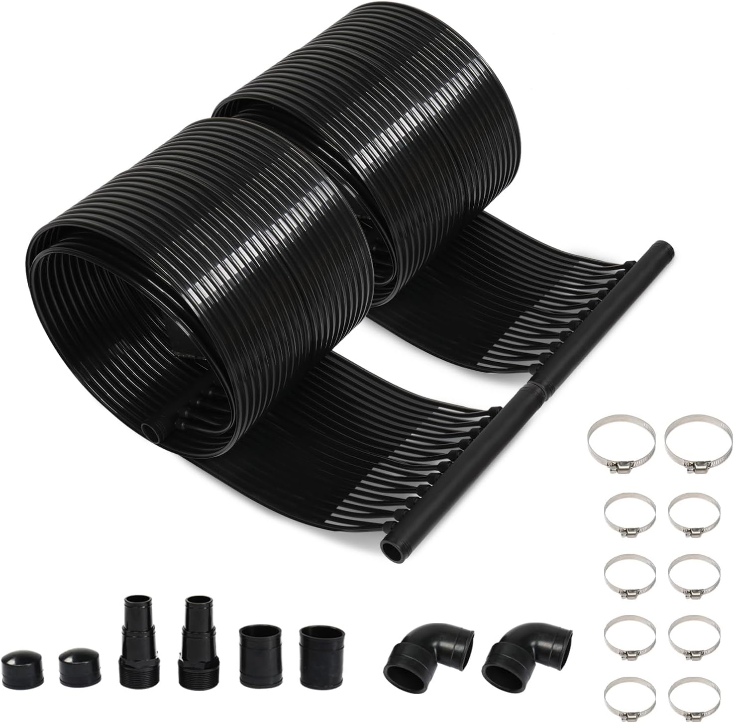 VINGLI Solar Pool Heater Panel 2FT x 20FT Above Ground Pool Inground Pools, Swimming Pool Heating System, Weatherproof Pool Warmer (2 Packs)