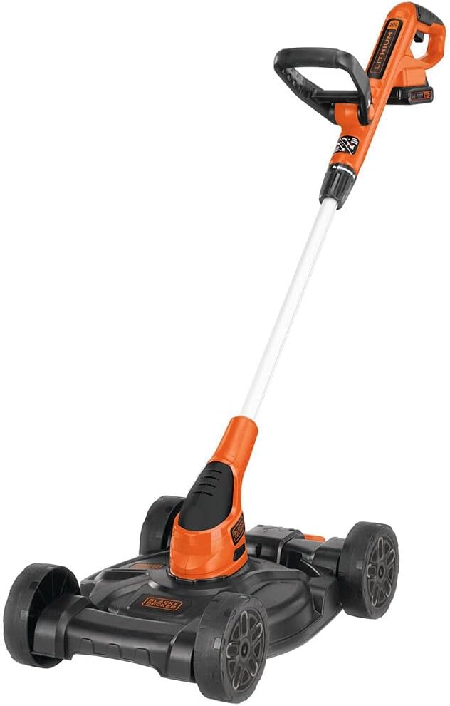 BLACK+DECKER Combination String Trimmer, Lawn Mower, and Edger, Cordless 3-in-1 (MTC220)
