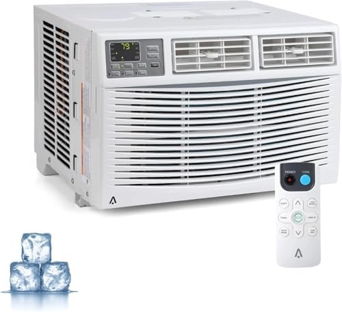 12000 Btu Window Small Air Conditioner, Cools Up to 450 Sq with Remote Control,Quiet, Window-Mounted Room Ac and Cooling Settings