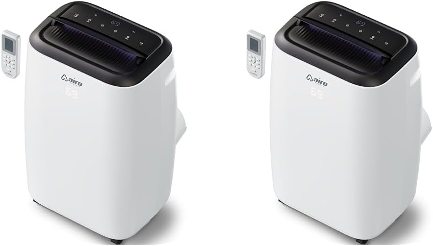 AIRO COMFORT Portable Air Conditioner Bundle - 8000 BTU for 350 sq. ft & 12000 BTU for 550 sq. ft Floor Standing AC Units