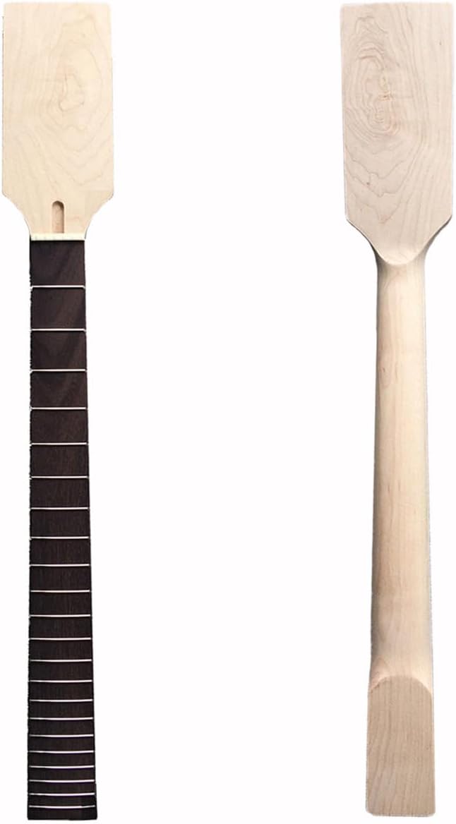 7 String Electric Guitar Neck 22 Fret 24.75inch Maple Rosewood Paddle head Guitar Neck Wide Unfinished guitar parts Replacement (7 String Not inlaid)