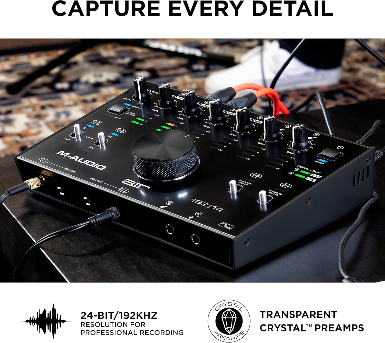 M-AUDIO AIR 192x14 USB-C Audio Interface for Studio Recording with 8 In and 4 Out, MIDI Connectivity, and Software from MPC Beats and Ableton Live Lite