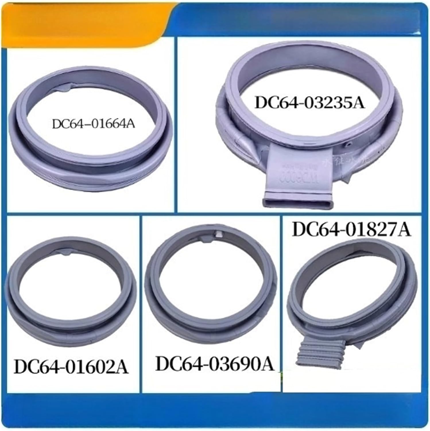 Drum Washing Machine DC64-01664A DC64-03235A DC64-01602A DC64-03690A DC64-01827A Waterproof Rubber Sealing Ring Manhole Cover，Compatible For Samsung,washing Machine Parts(DC64-03723A)