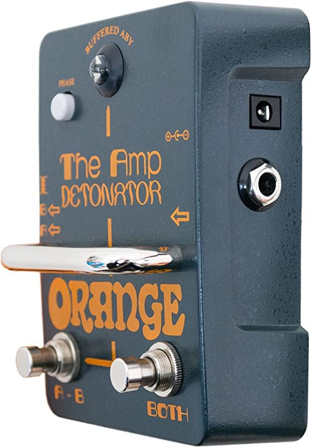 Orange Amp-Detonator Boost EQ Guitar Effects Pedal - Bundle with Instrument Cable, Patch Cable, and Austin Bazaar Polishing Cloth