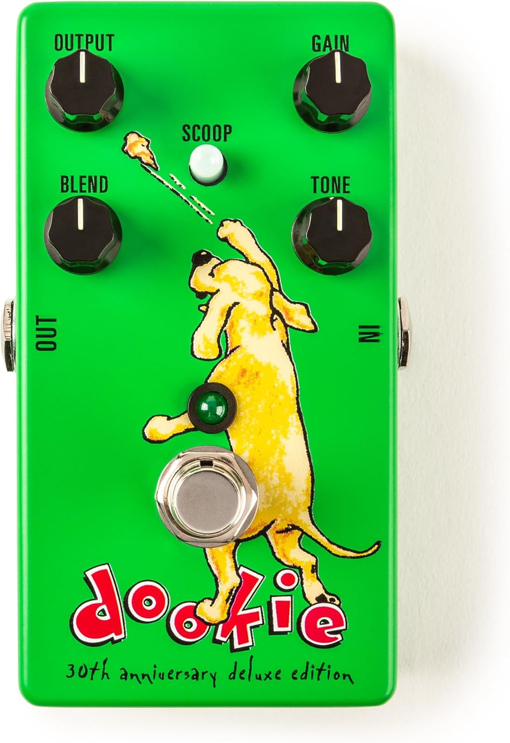 MXR DD30 Green Day Dookie Drive/Crunch Gain Pedal - 30th Anniversary Deluxe Edition Effects Stompbox with Tonebird 9V Power Supply, Patch Cable, Dunlop Picks Bundle
