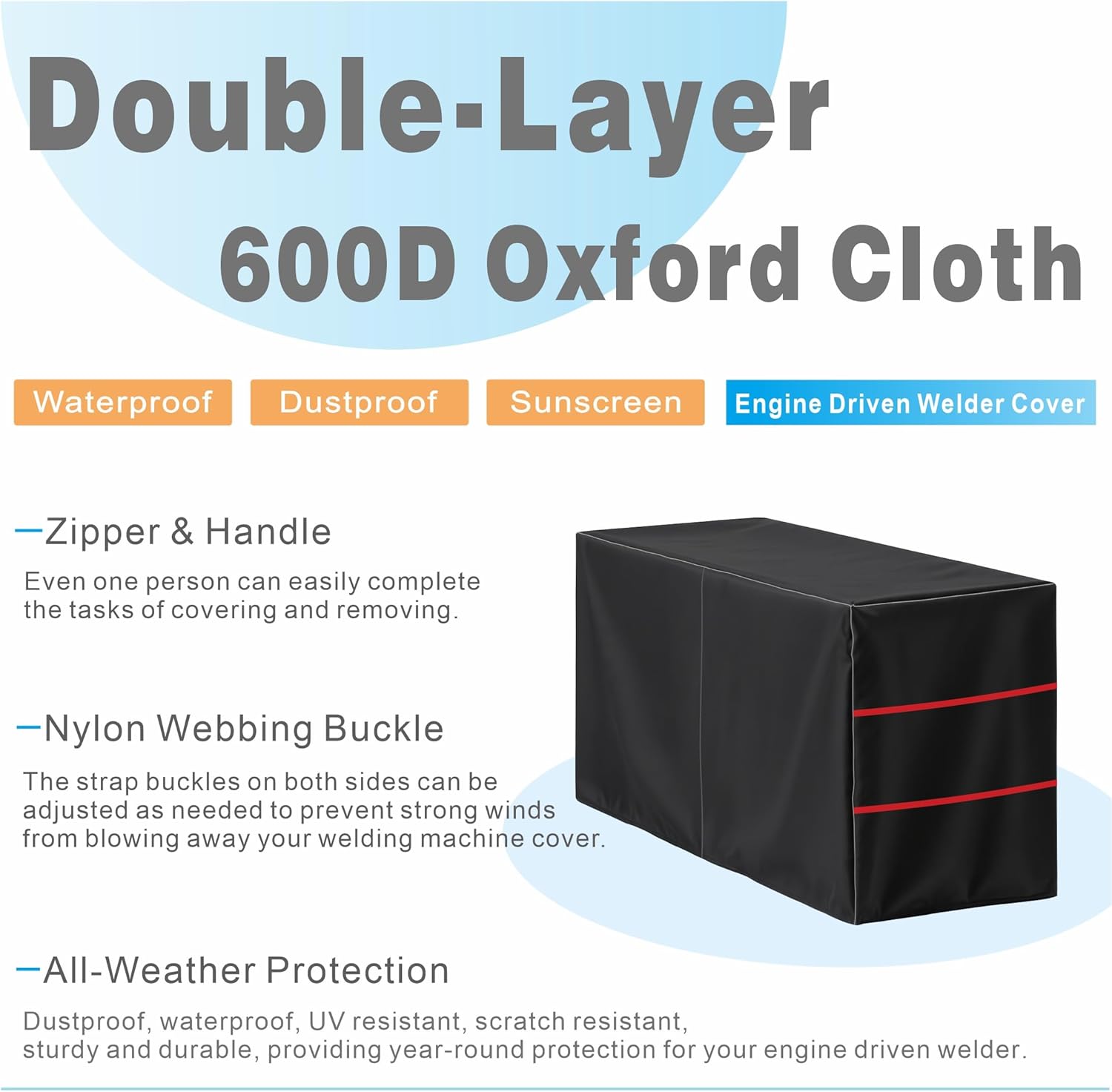 Engine Driven Welder Cover Heavy Duty Waterproof & Dustproof, Fits Ranger (225/250/305) and Bobcat (225/250/325) Engine Welder Generator - 45 